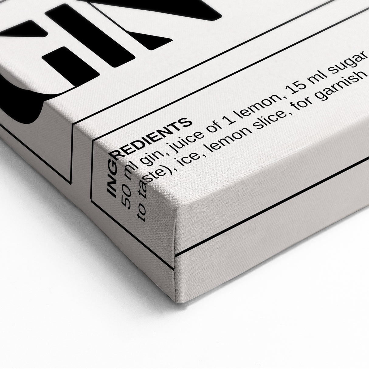 Refreshing Gin & Lemon Artwork - Kitchen Wall Art for Home Bar