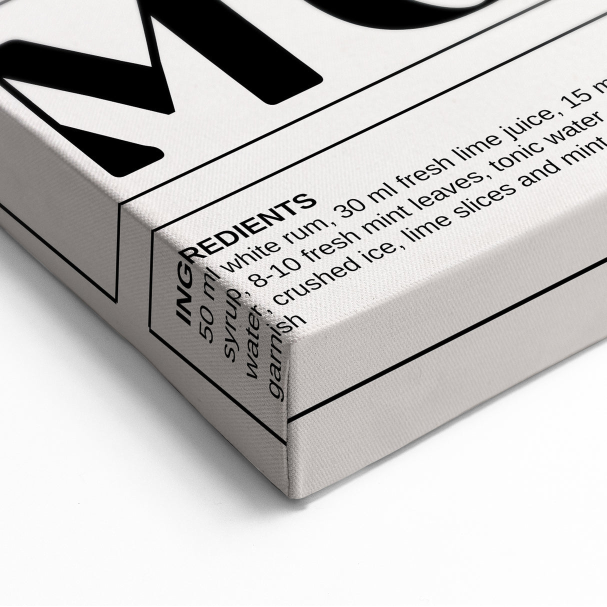 Mojito Cocktail Poster - Beverage Wall Art for Kitchen & Bar