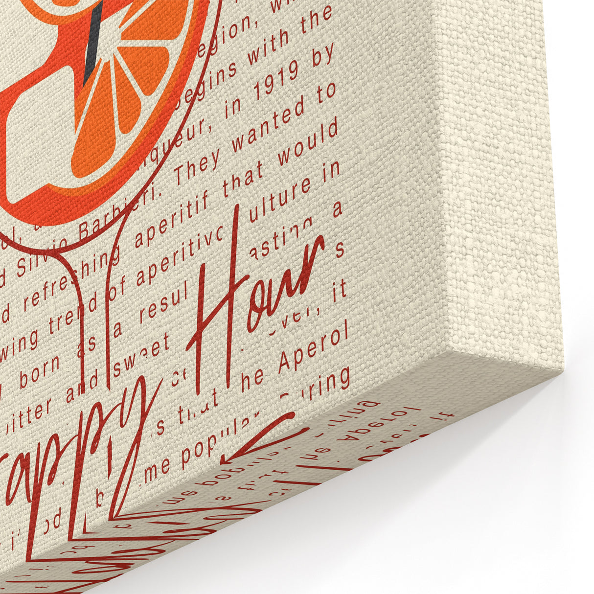Aperol Spritz Cocktail Print - Drinks Wall Art for Home Bar