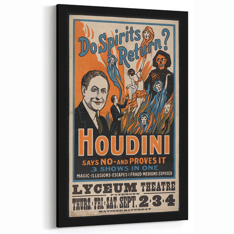 Vintage Houdini Motivational Poster – Classic Inspirational Art