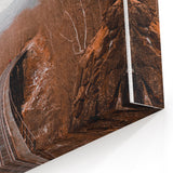 Rustic Fall Wall Art - Autumn Canvas Art with Scenic Railroad