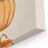 Pumpkin-Themed Fall Wall Art - Autumn Canvas Art for Seasonal Decor