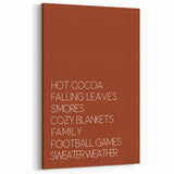 Cozy Fall Wall Art - Autumn Canvas Art with Seasonal Typography
