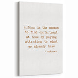 Inspirational Fall Wall Art - Autumn Canvas Art with Seasonal Quote