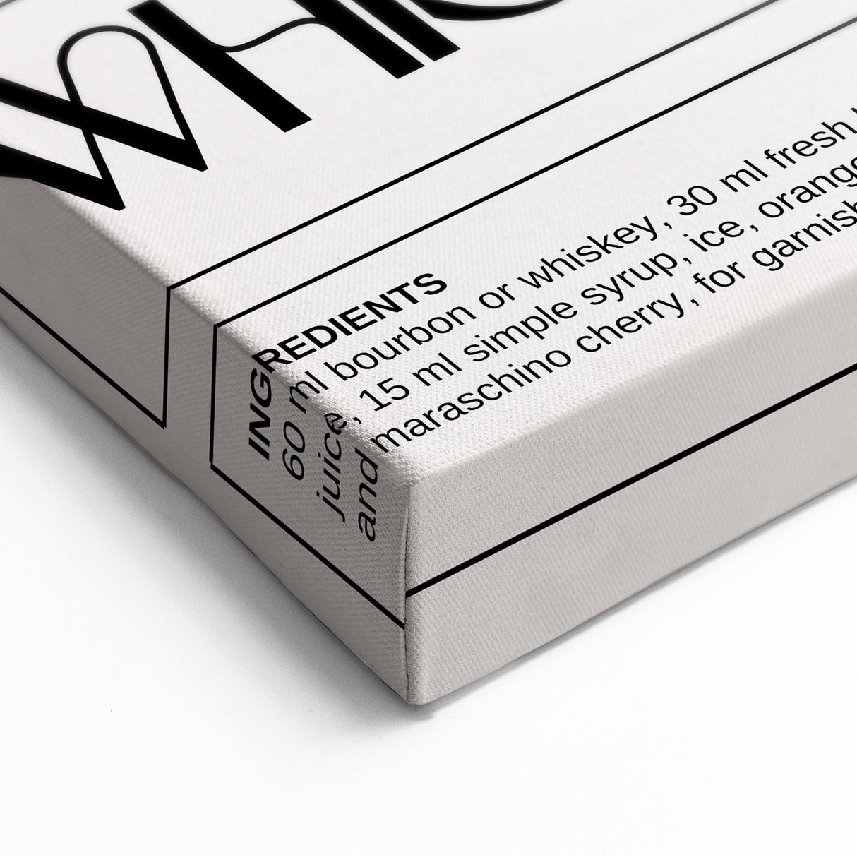 Whiskey Sour Cocktail Art - Bar Wall Art for Lounge & Kitchen