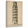 Architectural Wall Art: Leaning Tower of Pisa Print