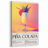 Piña Colada Cocktail Poster - Tropical Bar Wall Art for Kitchen