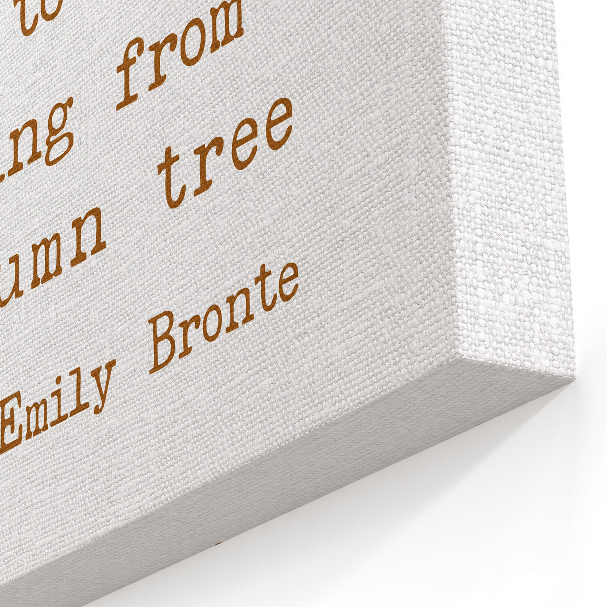 Inspirational Autumn Wall Art - Fall Canvas Art with Emily Brontë Quote