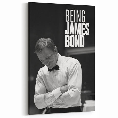 2020s Vintage Movie Poster - Being James Bond Retro Film Art