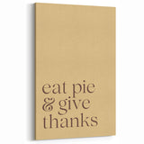 Thanksgiving Fall Wall Art - Autumn Canvas Art with Festive Quote