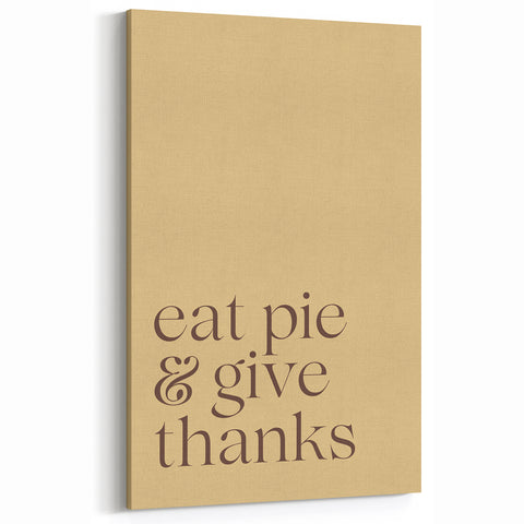 Thanksgiving Fall Wall Art - Autumn Canvas Art with Festive Quote