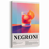 Negroni Cocktail Print - Cocktail Wall Art for Bars & Kitchens