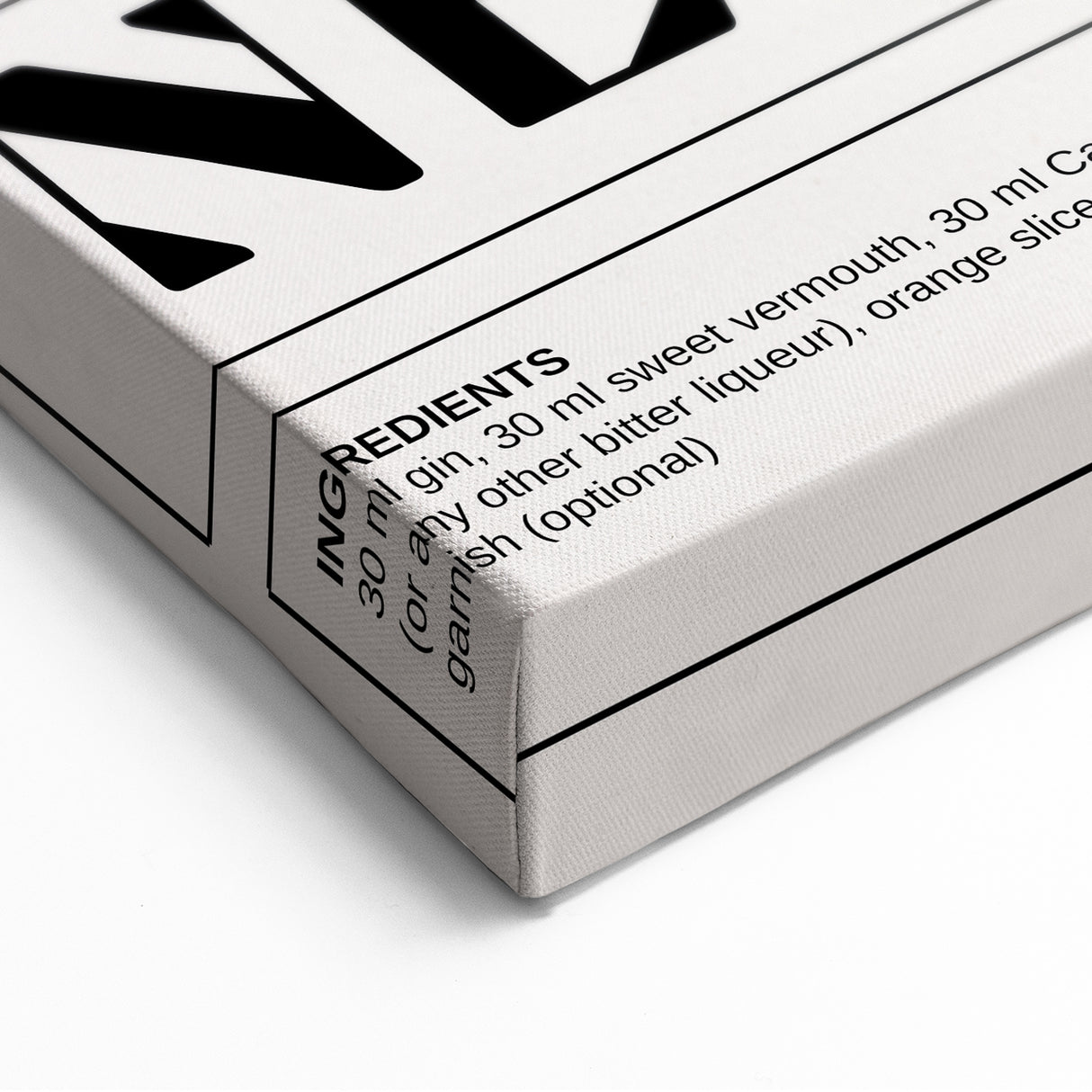 Negroni Cocktail Print - Cocktail Wall Art for Bars & Kitchens