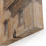 Architectural Wall Art: Historic Dock and Ship Illustration