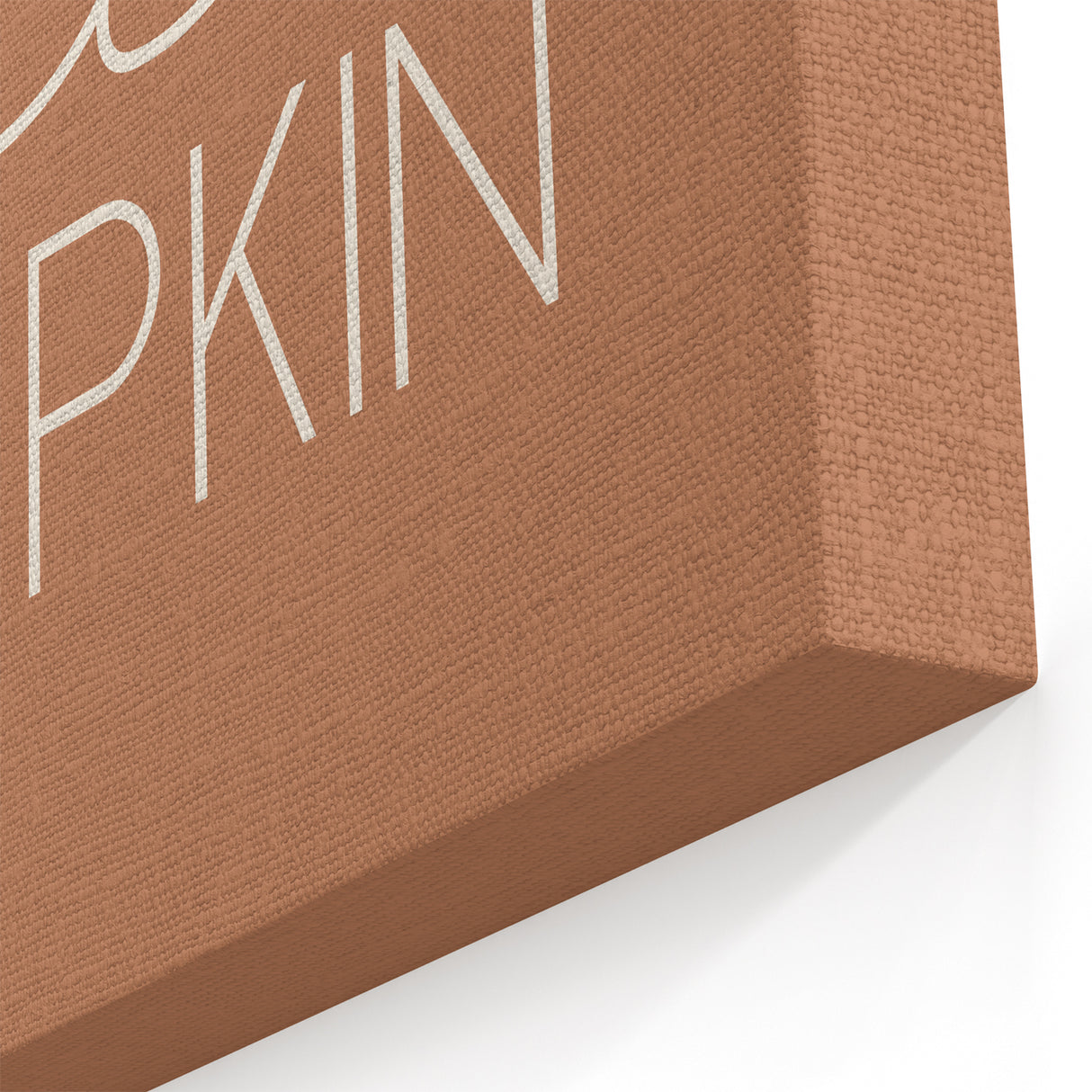 Minimalist Hello Pumpkin Wall Art - Fall Canvas Art for Cozy Decor