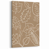 Minimalist Fall Leaves Wall Art - Autumn Canvas Art for Cozy Decor