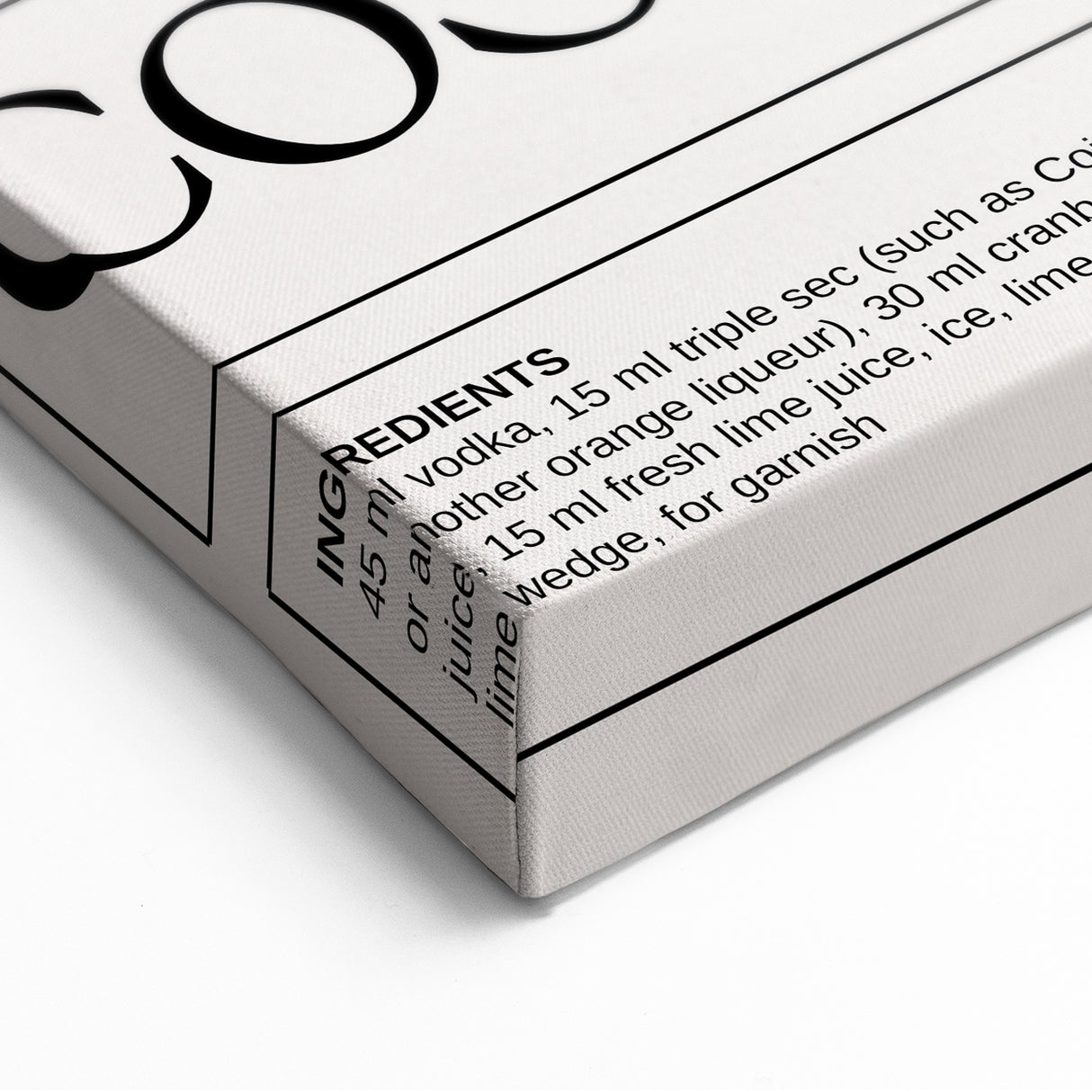 Cosmopolitan Cocktail Art - Stylish Bar & Kitchen Wall Decor