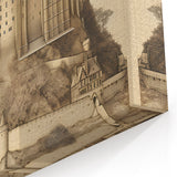 Architectural Wall Art: Mont Saint-Michel Illustration Print