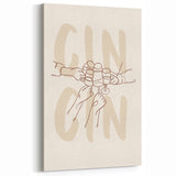 Minimalist Cheers Wine Art - Bar & Kitchen Wall Decor