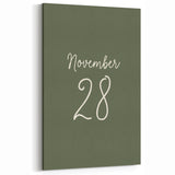 November 28 Wall Art - Minimalist Fall Canvas Art for Seasonal Decor