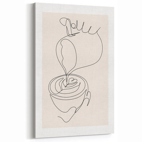 Modern Coffee Wall Art - Minimalist Kitchen & Café Decor