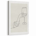 Elegant Wine Glass Art - Minimalist Bar & Kitchen Wall Decor