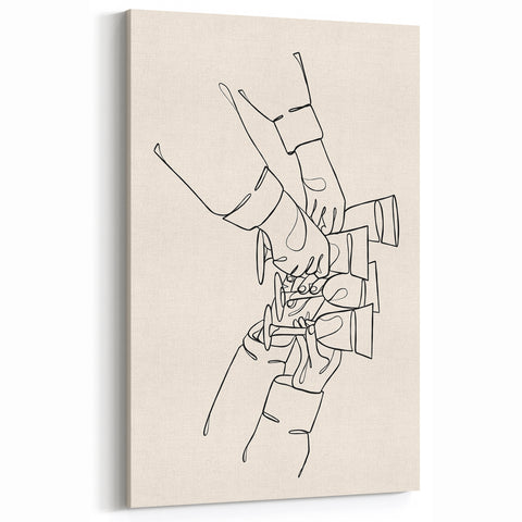 Minimalist Wine Toast Print - Bar & Kitchen Wall Decor