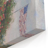 Patriotic Garden Scene - 4th of July Wall Art
