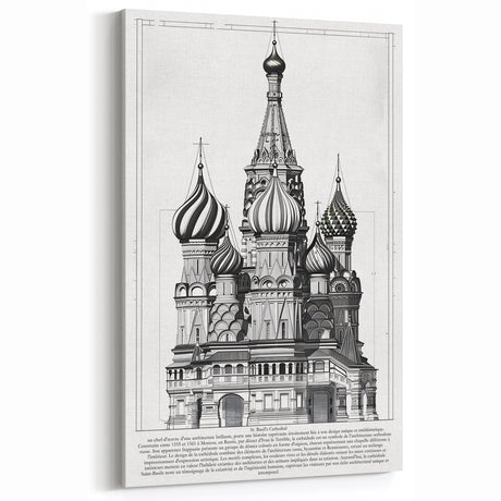 St. Basil's Cathedral Architectural Wall Art