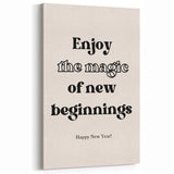 Enjoy the Magic of New Beginnings - New Year Wall Art Print