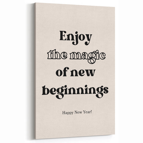 Enjoy the Magic of New Beginnings - New Year Wall Art Print