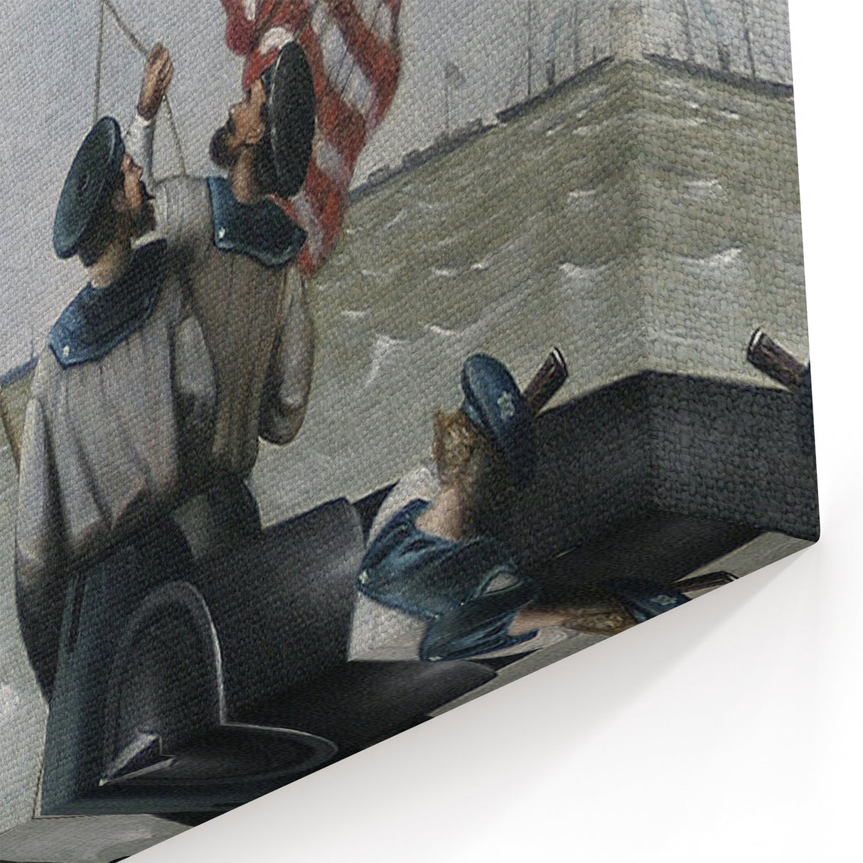 Raising the American Flag - Fourth of July Decorations