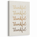 Thankful Typography Fall Wall Art – Autumn Canvas Art & Decor