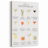 Classic Cocktails - Bar Wall Art for Kitchen or Lounge