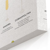 Classic Cocktails - Bar Wall Art for Kitchen or Lounge