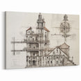 Historic Parisian Street Architecture Wall Art
