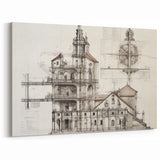 Historic Parisian Street Architecture Wall Art