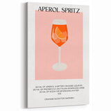 Aperol Spritz Cocktail - Bar Wall Art for Kitchen or Lounge