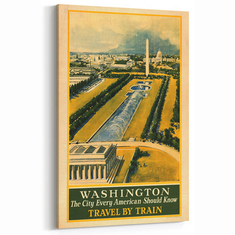 Vintage Washington Travel Poster - Retro Wall Art Print