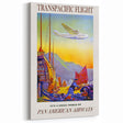Vintage Transpacific Flight Poster - Retro World Travel Wall Art