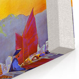 Vintage Transpacific Flight Poster - Retro World Travel Wall Art