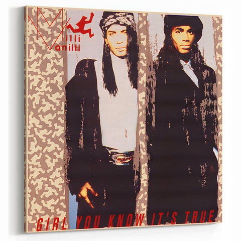 Milli Vanilli Girl You Know It's True Retro Wall Art – Vintage Canvas Print