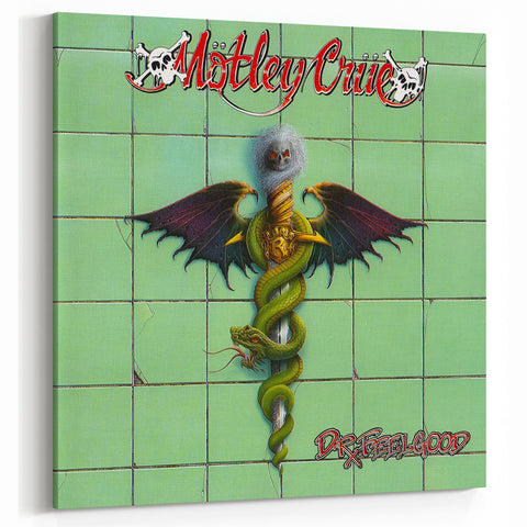 Mötley Crüe Dr. Feelgood Retro Wall Art – Vintage Canvas Print