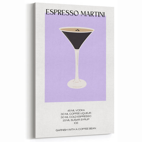 Espresso Martini Cocktail Print - Drinks Wall Art for Kitchen & Bar