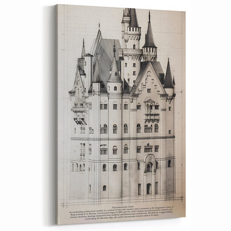 Neuschwanstein Castle Architectural Wall Art