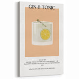 Gin & Tonic Beverage Print - Kitchen Wall Art for Cocktail Lovers
