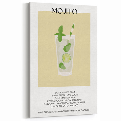 Mojito Cocktail Print - Kitchen Wall Art for Refreshing Decor