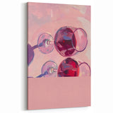 Red Wine Glasses Print - Bar Wall Art for Sophisticated Decor