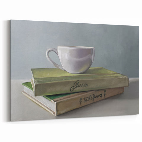Coffee & Books Art Print - Coffee Wall Art for Cozy Kitchen Decor