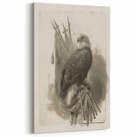 Bald Eagle & Flags - Independence Day Wall Art